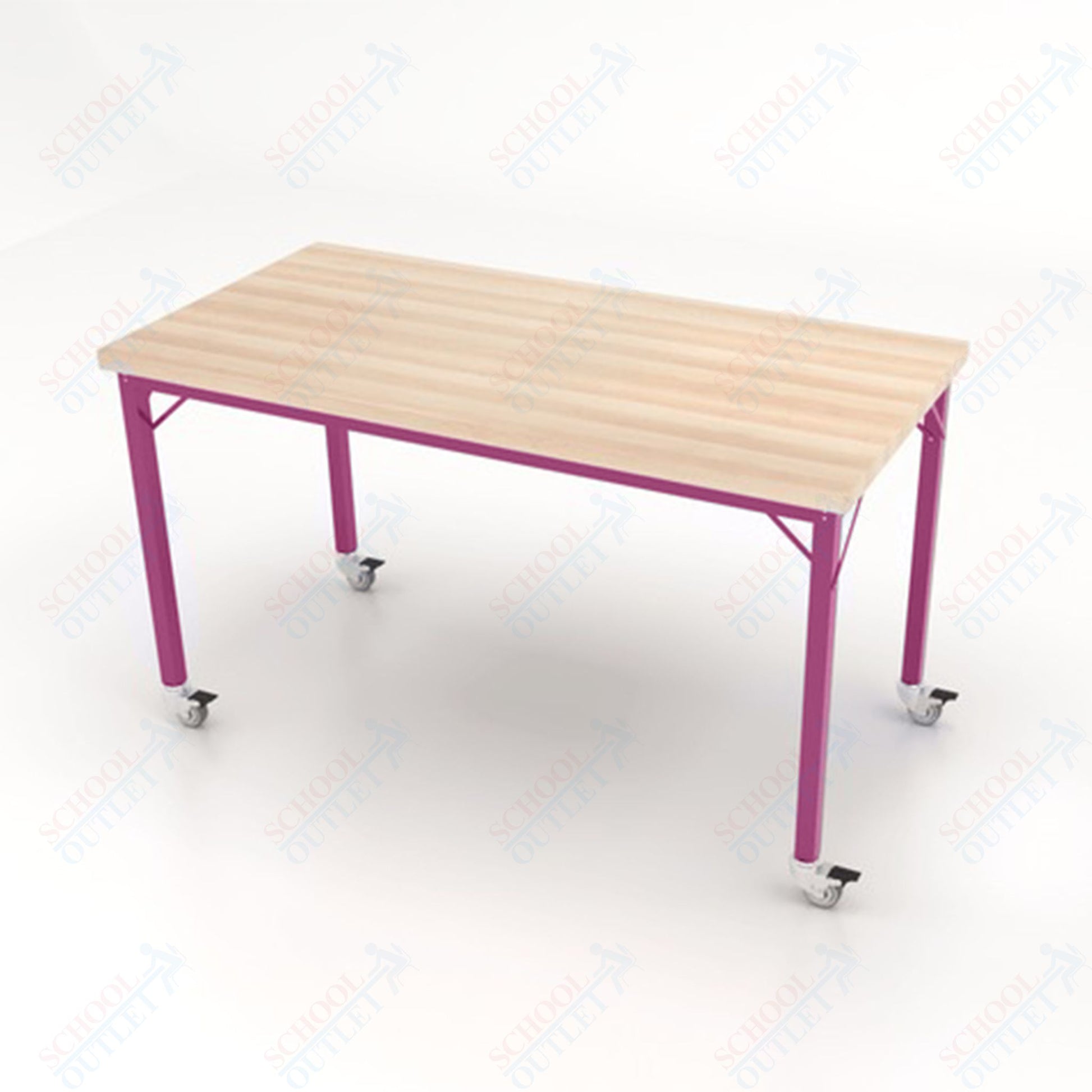 CEF Brainstorm Workbench 34" Height with Maple Butcher Block Top and Steel Frame for 3rd Grade and Up ADA Compliant - SchoolOutlet