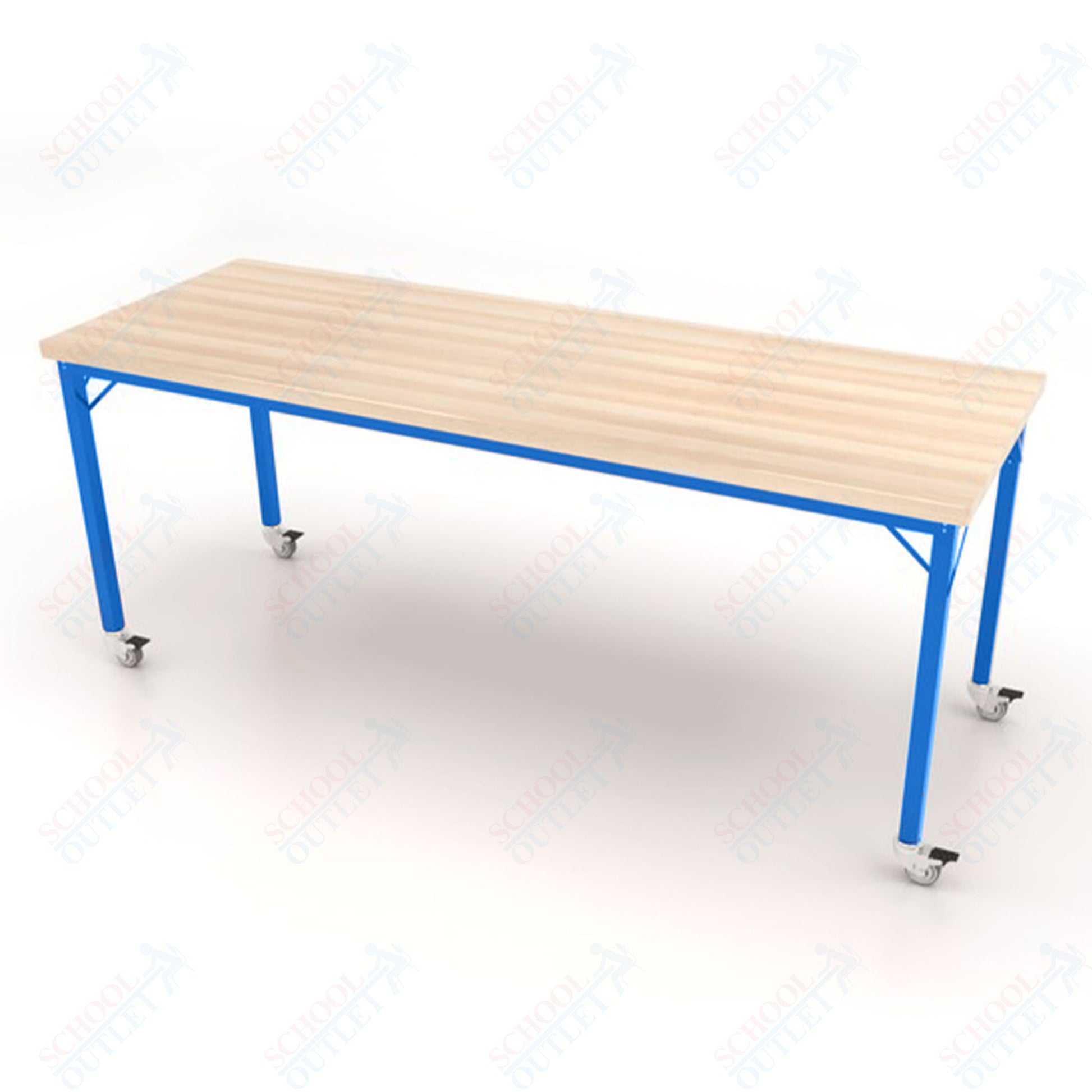 CEF Brainstorm Workbench 34" Height with Maple Butcher Block Top and Steel Frame for 3rd Grade and Up ADA Compliant - SchoolOutlet