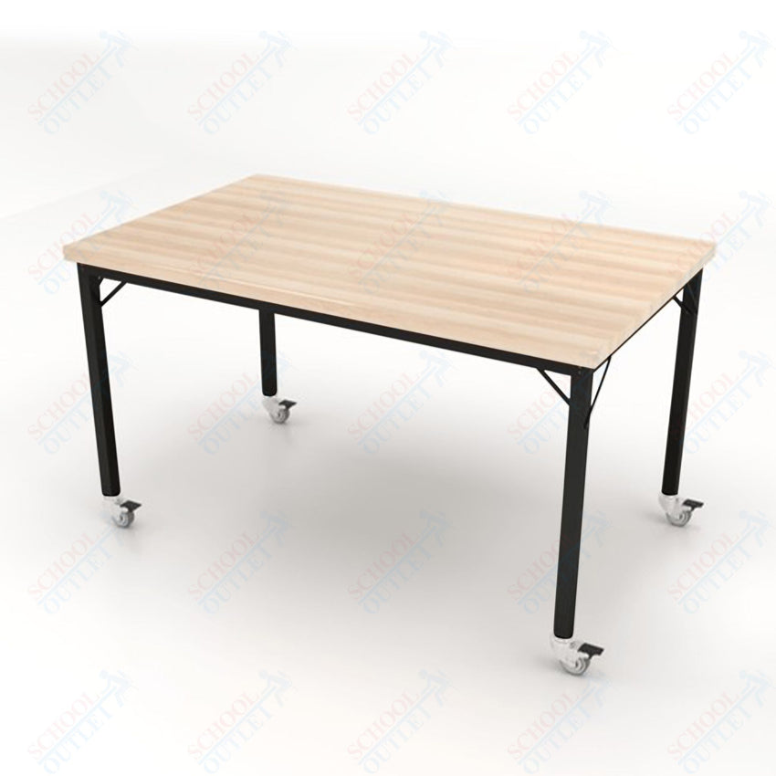 CEF Brainstorm Workbench 34" Height with Maple Butcher Block Top and Steel Frame for 3rd Grade and Up ADA Compliant - SchoolOutlet