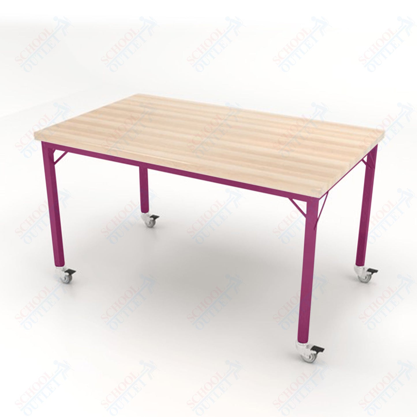 CEF Brainstorm Workbench 34" Height with Maple Butcher Block Top and Steel Frame for 3rd Grade and Up ADA Compliant - SchoolOutlet