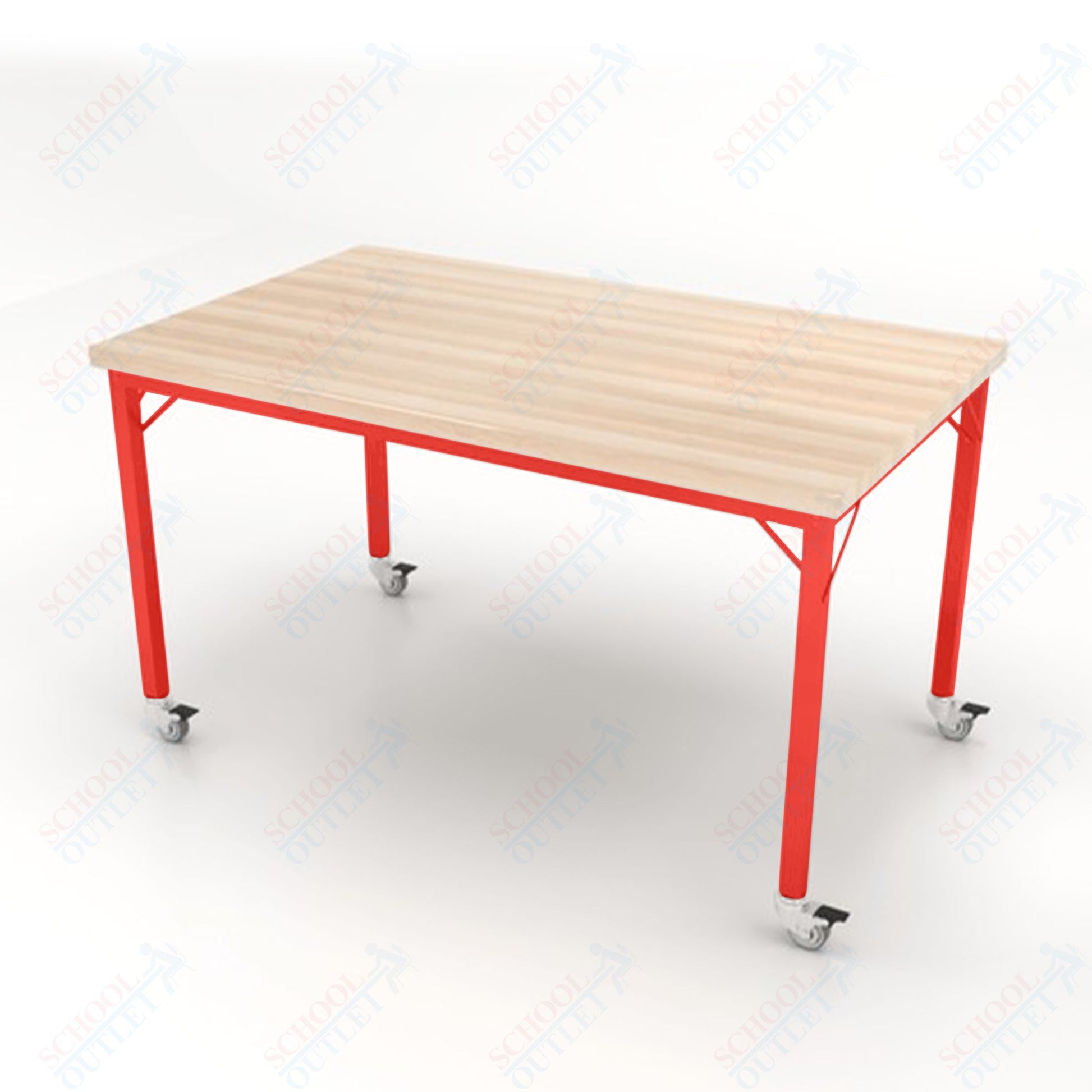 CEF Brainstorm Workbench 34" Height with Maple Butcher Block Top and Steel Frame for 3rd Grade and Up ADA Compliant - SchoolOutlet