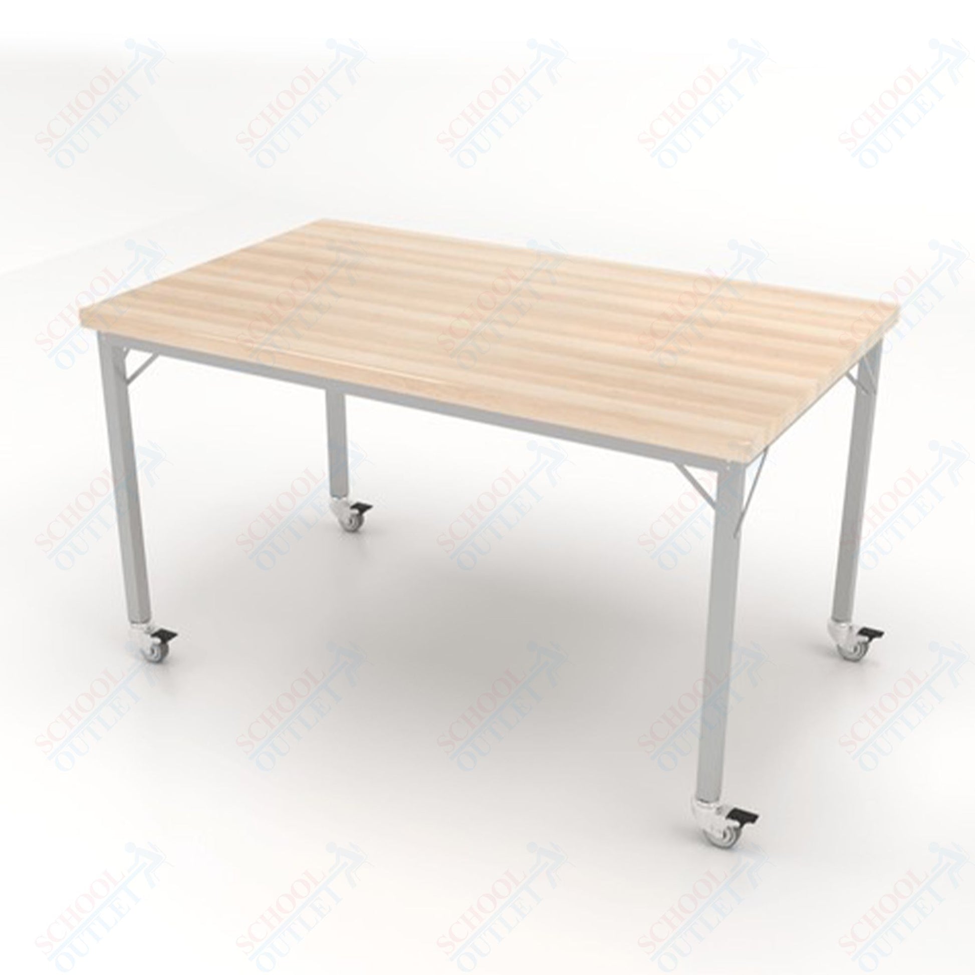 CEF Brainstorm Workbench 34" Height with Maple Butcher Block Top and Steel Frame for 3rd Grade and Up ADA Compliant - SchoolOutlet