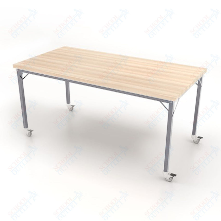 CEF Brainstorm Workbench 34" Height with Maple Butcher Block Top and Steel Frame for 3rd Grade and Up ADA Compliant - SchoolOutlet