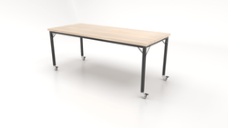 CEF Brainstorm Workbench 34" Height with Maple Butcher Block Top and Steel Frame for 3rd Grade and Up ADA Compliant