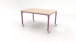 CEF Brainstorm Workbench 34" Height with Maple Butcher Block Top and Steel Frame for 3rd Grade and Up ADA Compliant