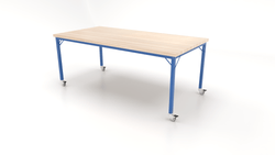 CEF Brainstorm Workbench 34" Height with Maple Butcher Block Top and Steel Frame for 3rd Grade and Up ADA Compliant