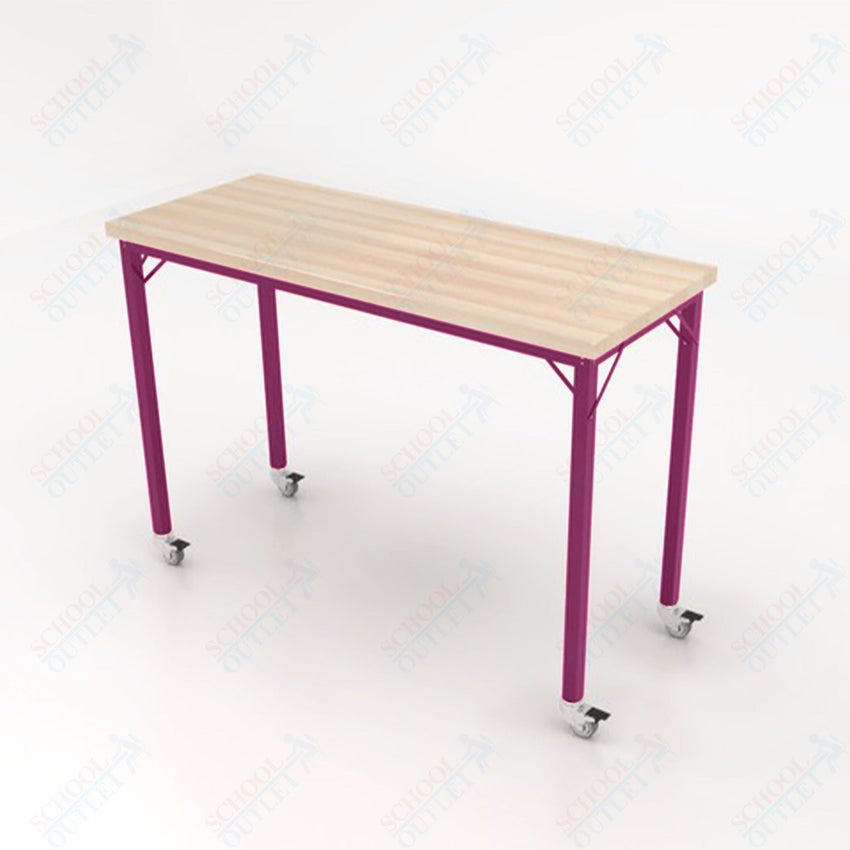 CEF Brainstorm Workbench 42" Height with Maple Butcher Block Top and Steel Frame for 6th Grade and Up - SchoolOutlet
