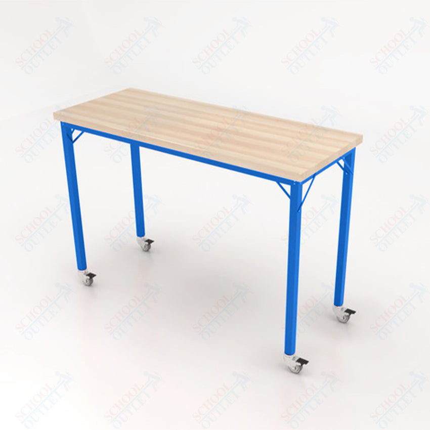 CEF Brainstorm Workbench 42" Height with Maple Butcher Block Top and Steel Frame for 6th Grade and Up - SchoolOutlet