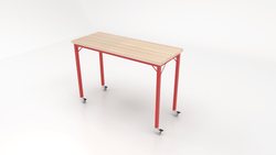 CEF Brainstorm Workbench 42" Height with Maple Butcher Block Top and Steel Frame for 6th Grade and Up