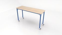 CEF Brainstorm Workbench 42" Height with Maple Butcher Block Top and Steel Frame for 6th Grade and Up