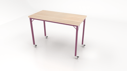 CEF Brainstorm Workbench 42" Height with Maple Butcher Block Top and Steel Frame for 6th Grade and Up