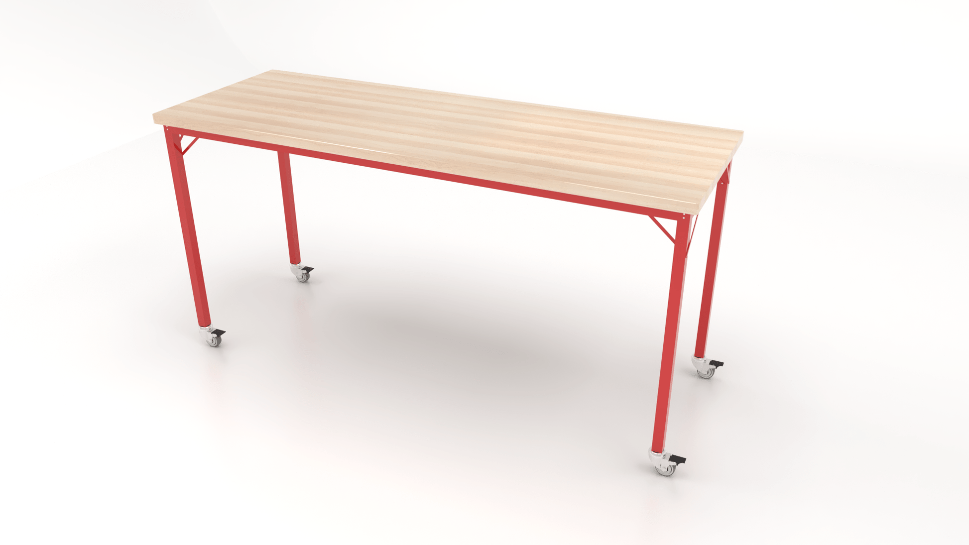 CEF Brainstorm Workbench 42" Height with Maple Butcher Block Top and Steel Frame for 6th Grade and Up - SchoolOutlet