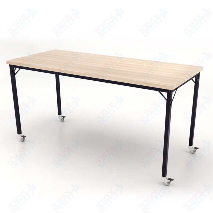 CEF Brainstorm Workbench 42" Height with Maple Butcher Block Top and Steel Frame for 6th Grade and Up - SchoolOutlet