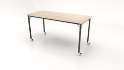 CEF Brainstorm Workbench 42" Height with Maple Butcher Block Top and Steel Frame for 6th Grade and Up