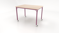 CEF Brainstorm Workbench 42" Height with Maple Butcher Block Top and Steel Frame for 6th Grade and Up