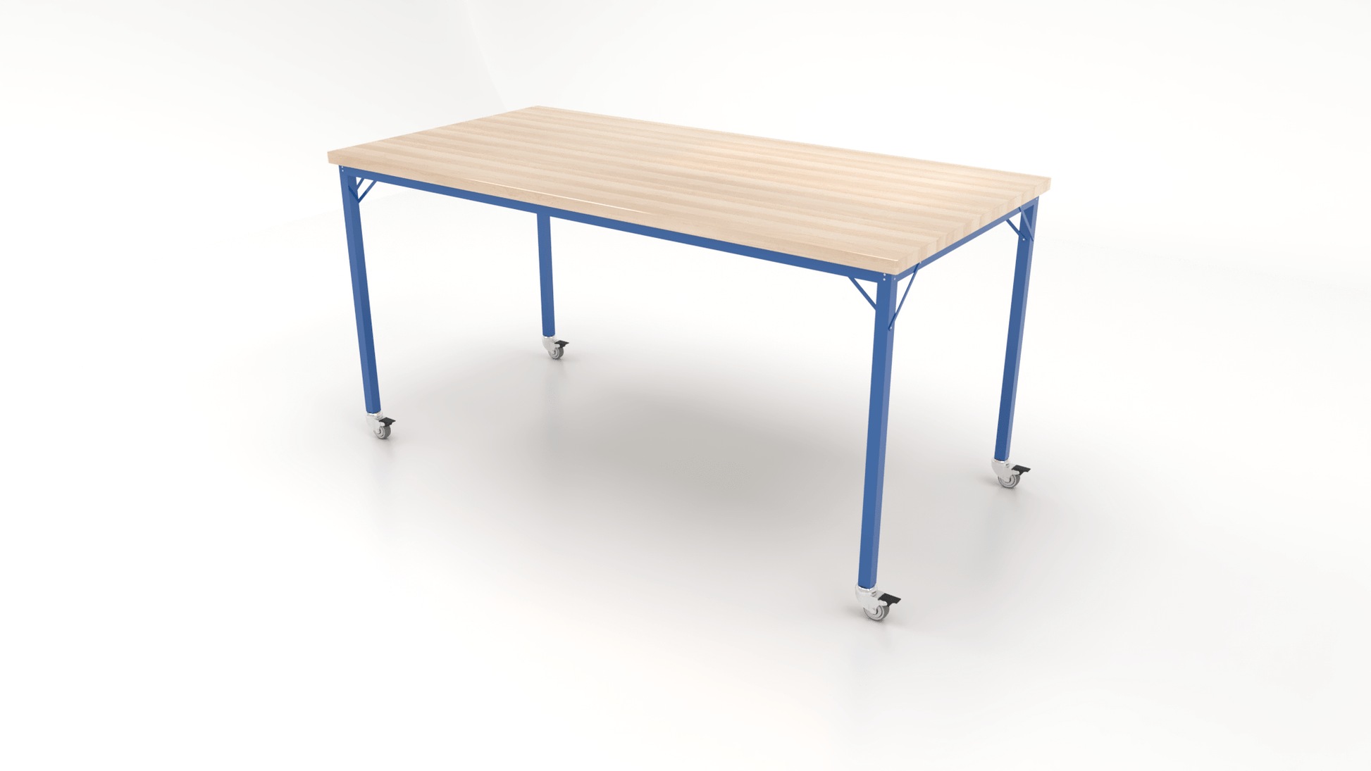 CEF Brainstorm Workbench 42" Height with Maple Butcher Block Top and Steel Frame for 6th Grade and Up - SchoolOutlet