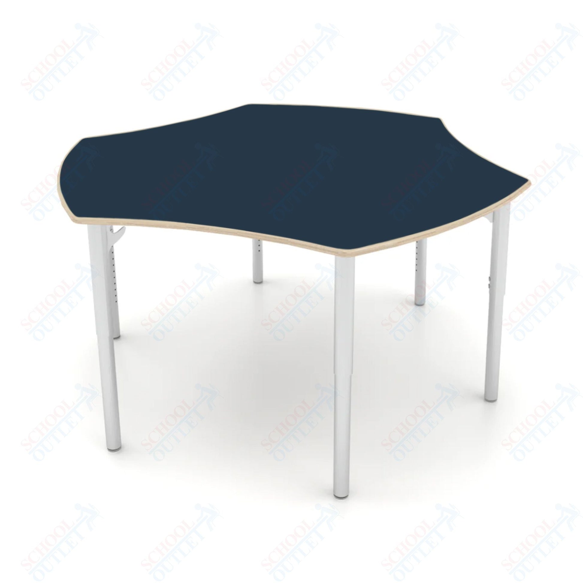 CEF ESTO Table 50" x 30" Fenix on Baltic Birch Top and Adjustable Height Legs - SchoolOutlet