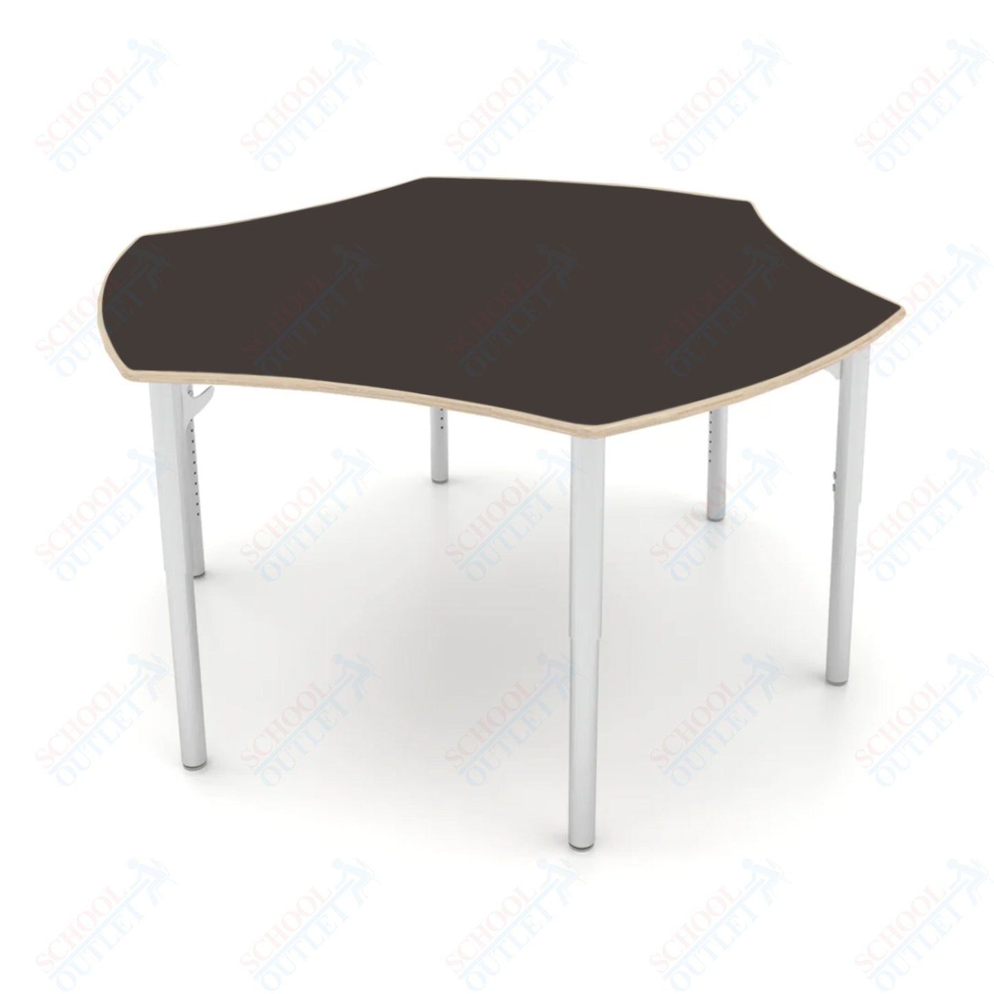 CEF ESTO Table 50" x 30" Fenix on Baltic Birch Top and Adjustable Height Legs - SchoolOutlet