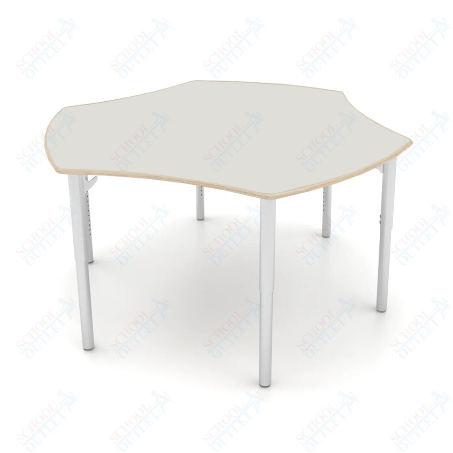CEF ESTO Table 50" x 30" Fenix on Baltic Birch Top and Adjustable Height Legs - SchoolOutlet