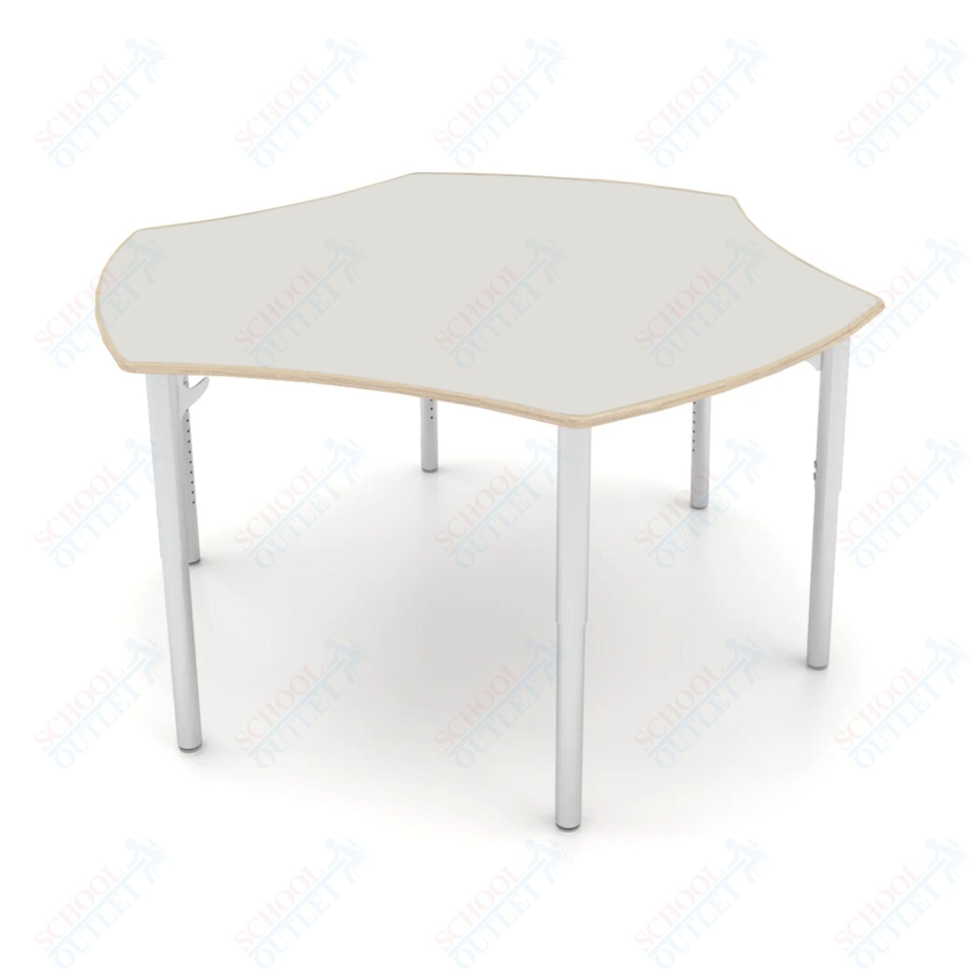 CEF ESTO Table 50" x 30" Fenix on Baltic Birch Top and Adjustable Height Legs - SchoolOutlet