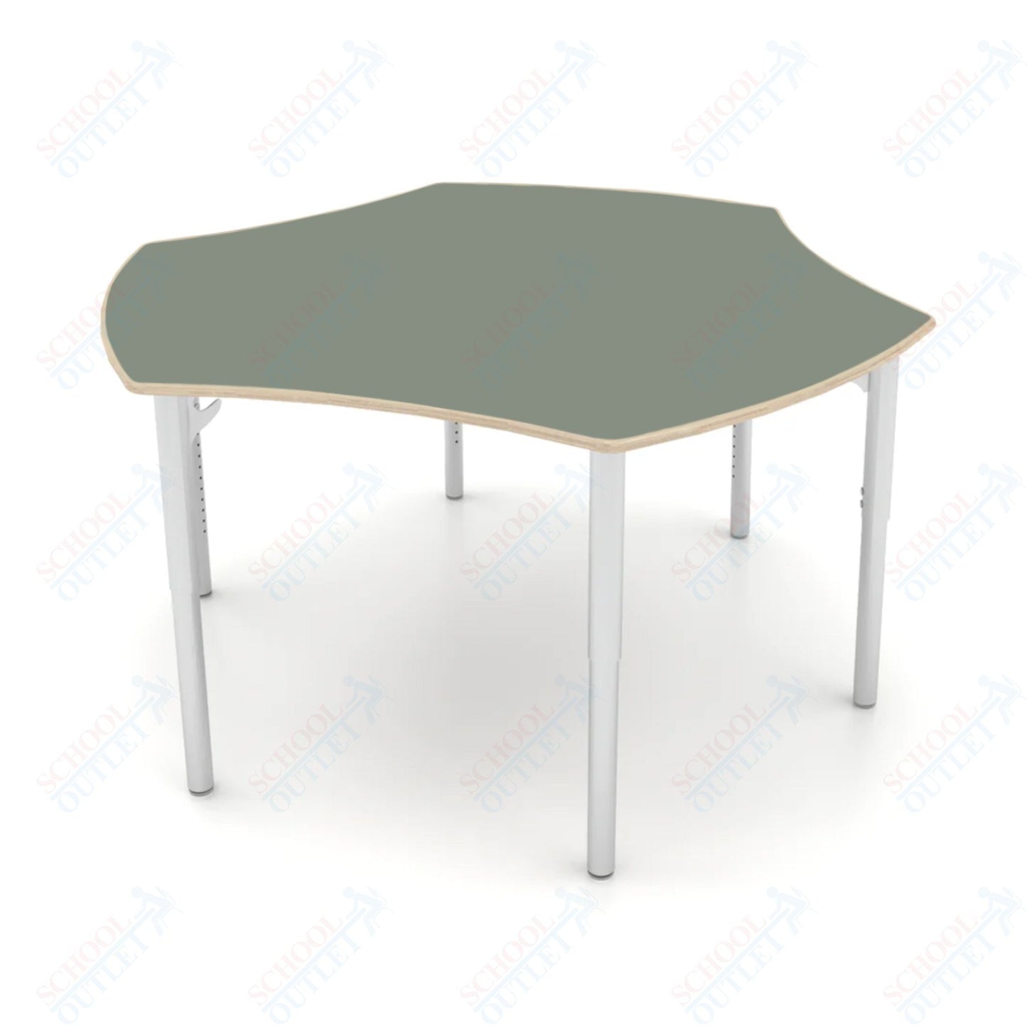 CEF ESTO Table 50" x 30" Fenix on Baltic Birch Top and Adjustable Height Legs - SchoolOutlet