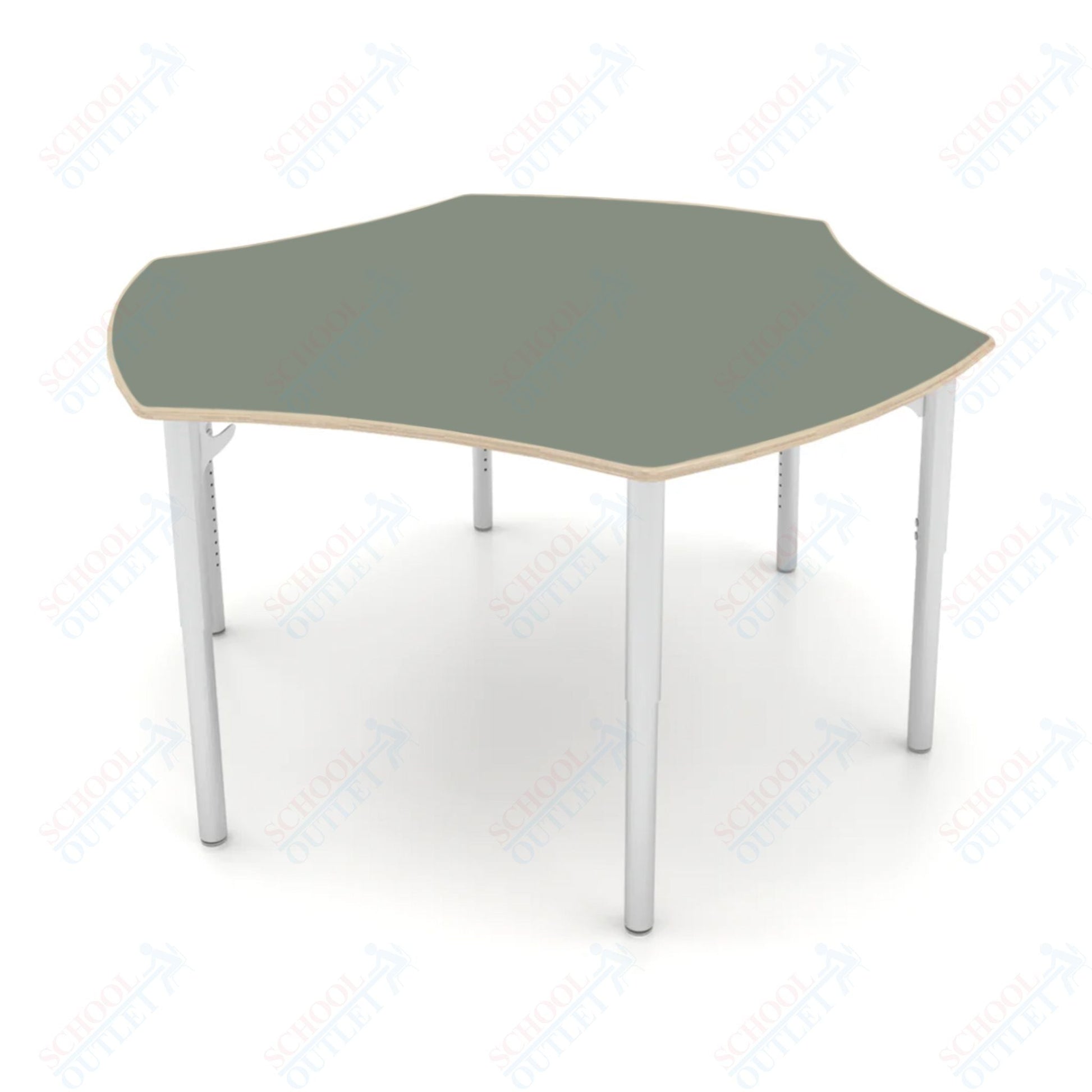 CEF ESTO Table 50" x 30" Fenix on Baltic Birch Top and Adjustable Height Legs - SchoolOutlet
