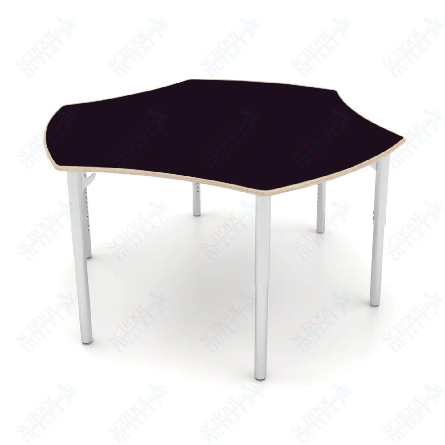 CEF ESTO Table 50" x 30" Fenix on Baltic Birch Top and Adjustable Height Legs - SchoolOutlet