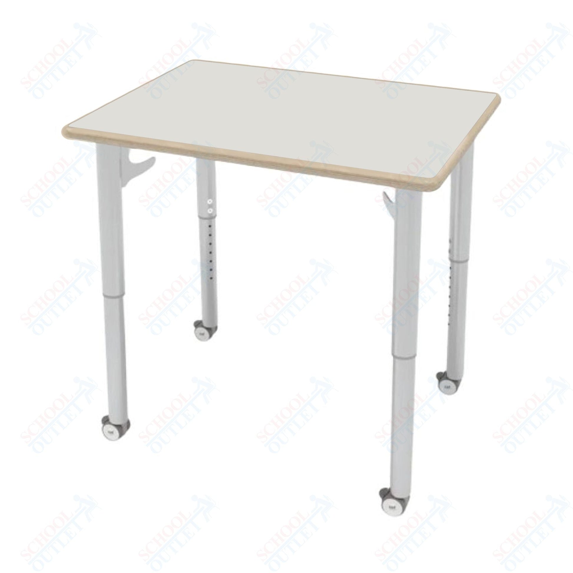 CEF ESTO Rectangle Student Desk 30" x 22" Fenix Top on Baltic Birch and Adjustable Height Legs - SchoolOutlet