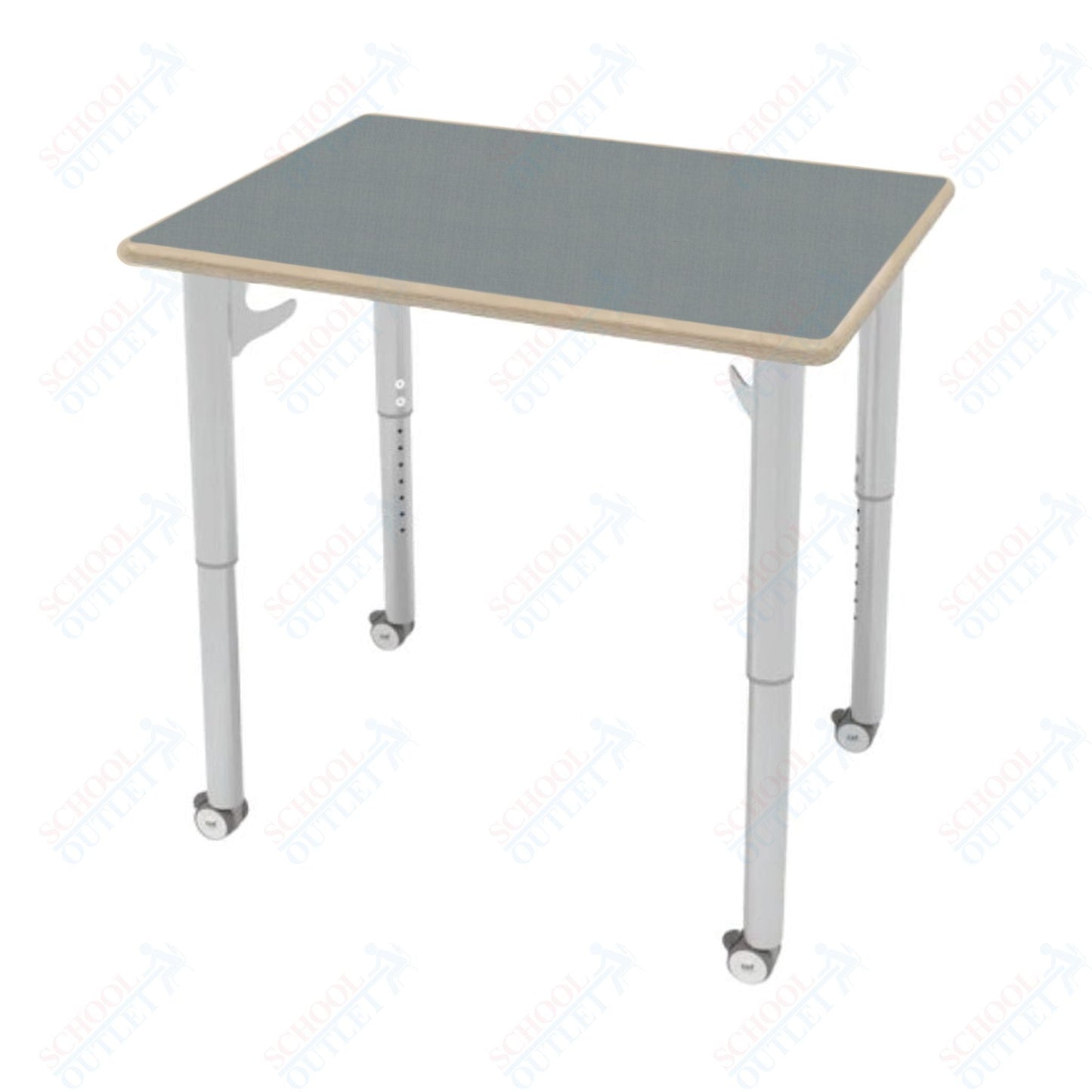 CEF ESTO Rectangle Student Desk 30" x 22" High - Pressure Laminate Top on Baltic Birch and Adjustable Height Legs - SchoolOutlet