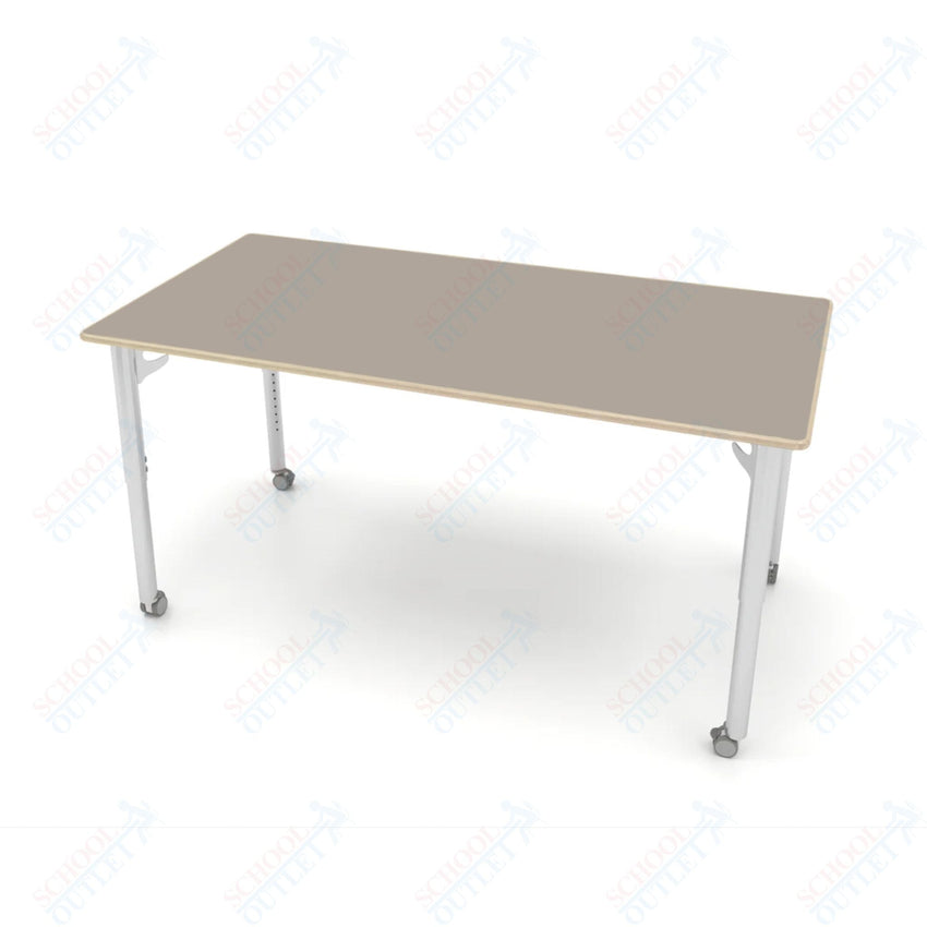 CEF ESTO Table 65.5" x 34" Fenix on Baltic Birch Top and Adjustable Height Legs - SchoolOutlet