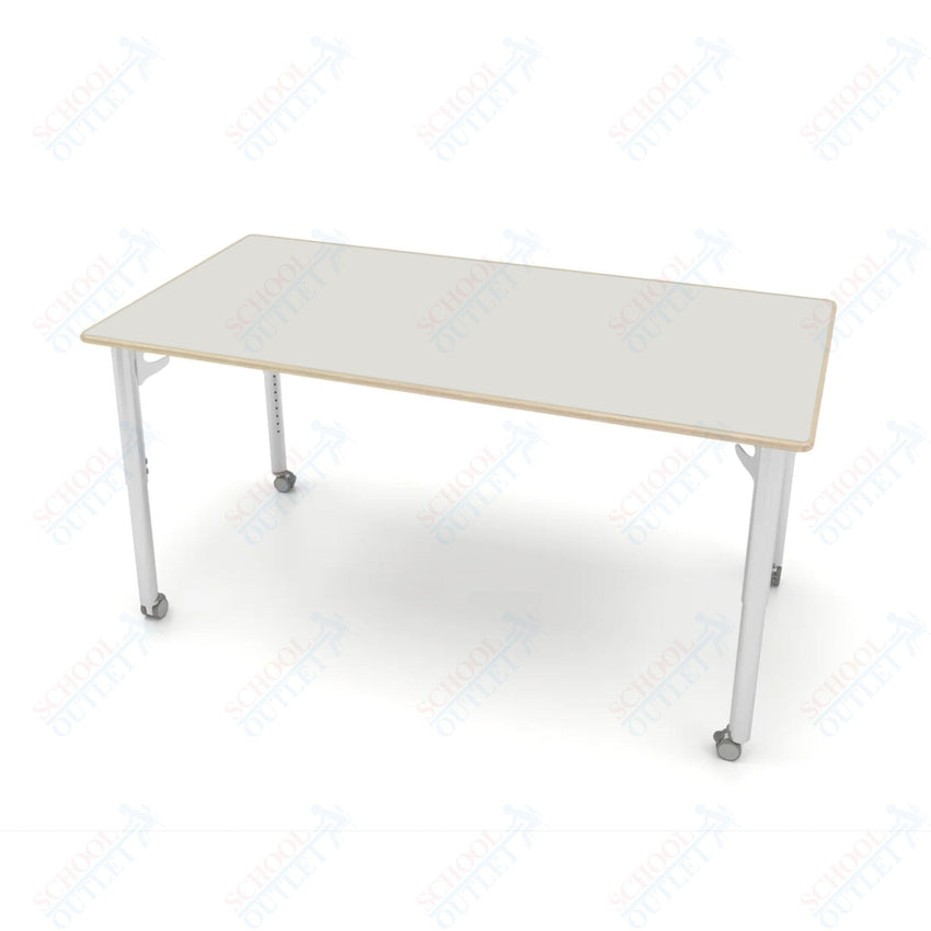 CEF ESTO Table 65.5" x 34" Fenix on Baltic Birch Top and Adjustable Height Legs - SchoolOutlet