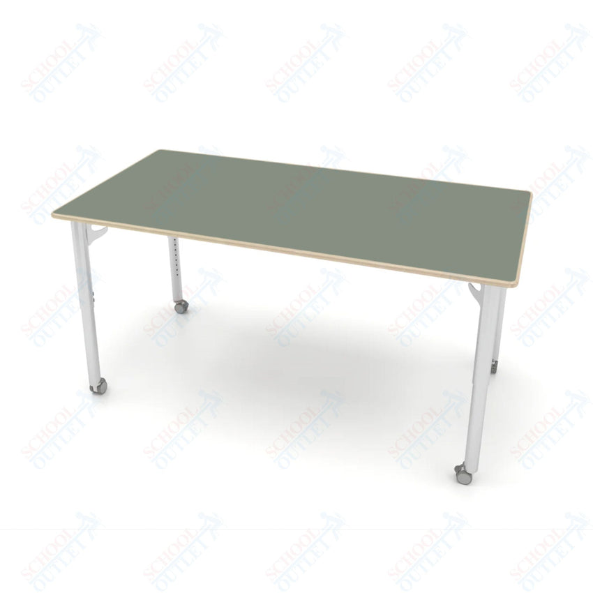 CEF ESTO Table 65.5" x 34" Fenix on Baltic Birch Top and Adjustable Height Legs - SchoolOutlet