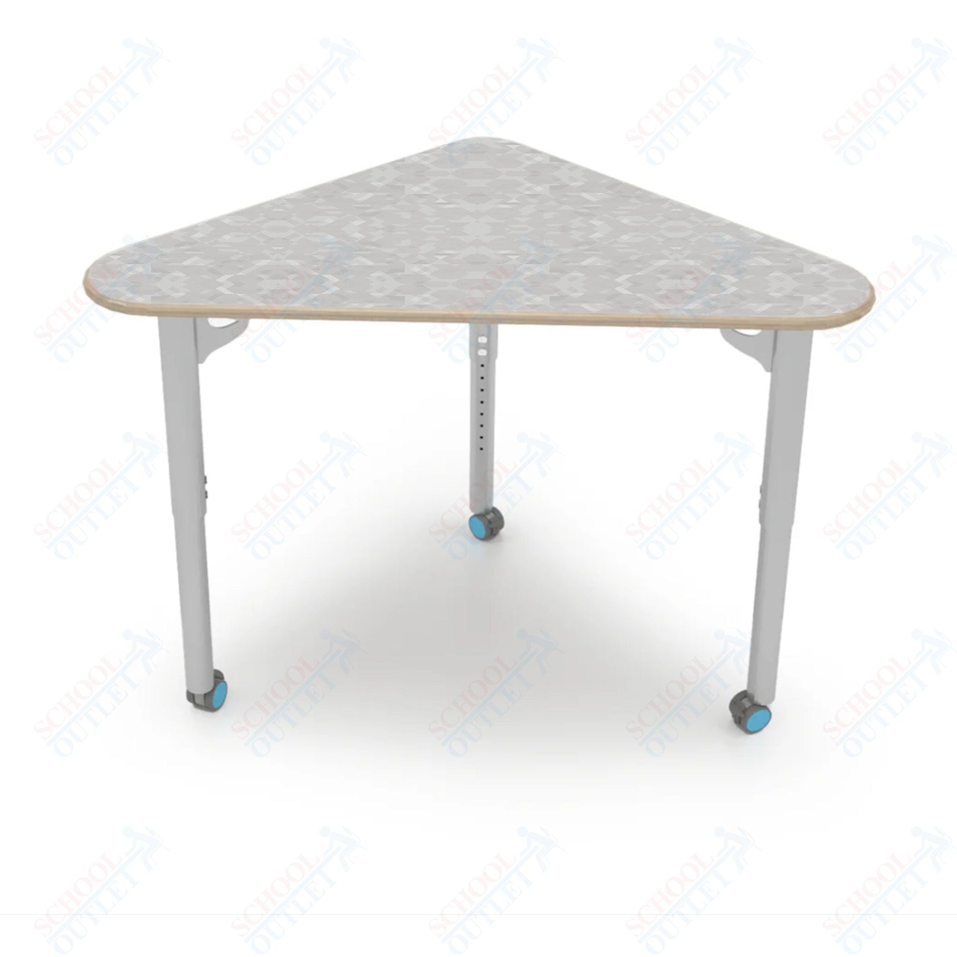 CEF ESTO Triangle Student Desk 41" x 25.25" High - Pressure Laminate Top on Baltic Birch and Adjustable Height Legs - SchoolOutlet