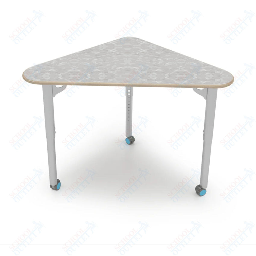 CEF ESTO Triangle Student Desk 41" x 25.25" High - Pressure Laminate Top on Baltic Birch and Adjustable Height Legs - SchoolOutlet