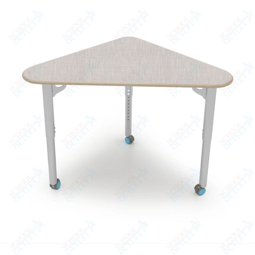 CEF ESTO Triangle Student Desk 41" x 25.25" High - Pressure Laminate Top on Baltic Birch and Adjustable Height Legs - SchoolOutlet