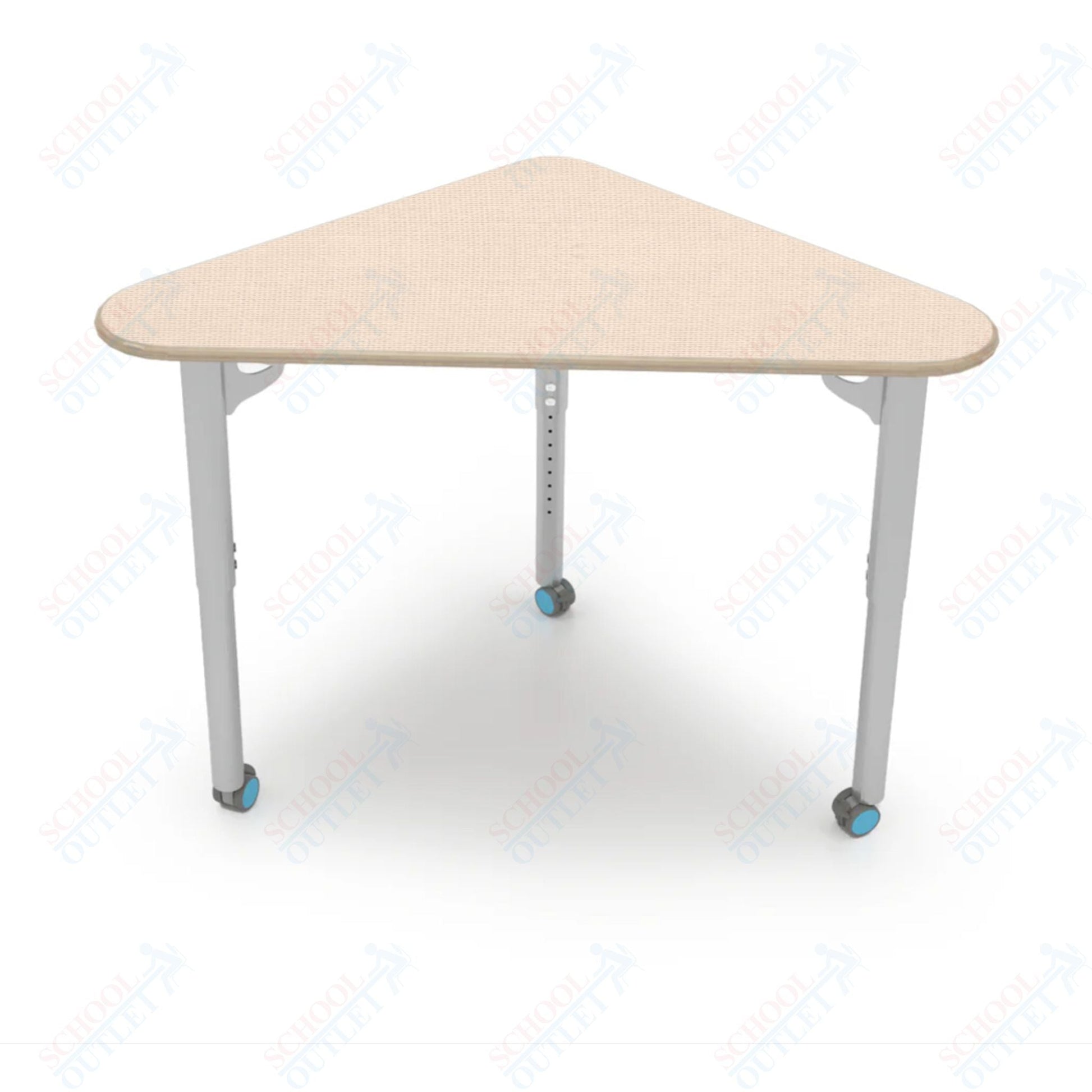 CEF ESTO Triangle Student Desk 41" x 25.25" High - Pressure Laminate Top on Baltic Birch and Adjustable Height Legs - SchoolOutlet