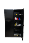 CEF Forge Heavy Duty Black Metal Storage Cabinet with Double Door, 48