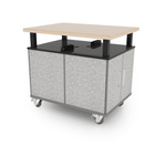 CEF Forge Durabench - Double - sided cabinet with 4 Split Shelves on each side and Elevated Maple Butcher Block Top 30
