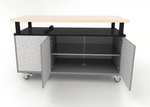 CEF Forge Durabench - Single - sided cabinet with 8 Gratnells trays and Elevated Shop Top 30