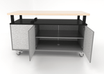 CEF Forge Durabench - Single - sided cabinet with 4 Split Shelves and Elevated Maple Butcher Block Top 30