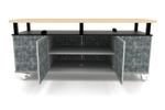 CEF Forge Durabench - Double - sided cabinet with 4 Split Shelves on each side and Elevated Shop Top 30