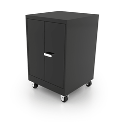 CEF Forge Single Heavy Duty Black Metal Pod w/ Doors, Mobile (CEF-FORGE-FP-CS-DD)
