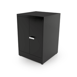 CEF Forge Single Heavy Duty Black Metal Pod w/ Doors, Stationary (CEF-FORGE-FP-EB-DD)