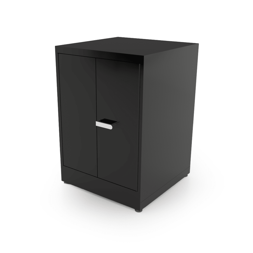 CEF Forge Single Heavy Duty Black Metal Pod w/ Doors, Stationary (CEF - FORGE - FP - EB - DD) - SchoolOutlet