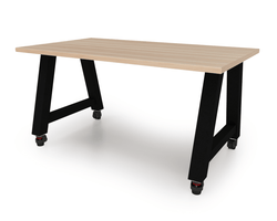 CEF Forge Quickset Table 42"W x 60"L x 36"H with 1.5" UV coated Maple Butcher Block (CEF-FORGE-QSET-4260-BB)