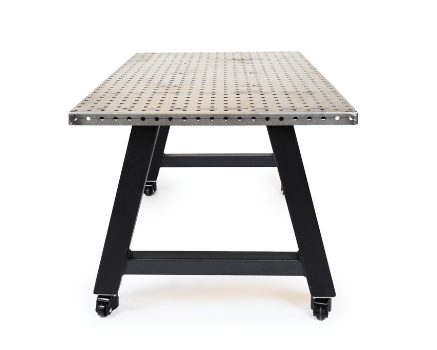 CEF Forge Quickset Welding Table 42"W x 60"L x 36"H 2" Raw Steel Top Welding Peg Friendly (CEF - FORGE - QSET - 4260 - WELD) - SchoolOutlet