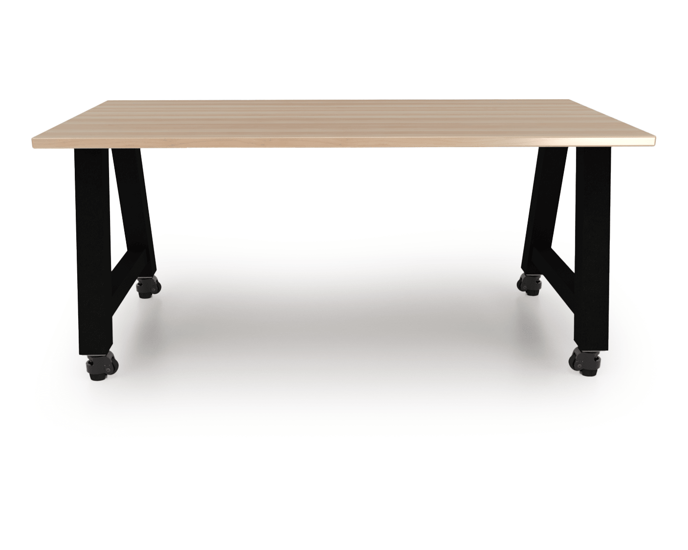 CEF Forge Quickset Table 42"W x 84"L x 36"H with 1.5" UV coated Maple Butcher Block (CEF - FORGE - QSET - 4284 - BB) - SchoolOutlet