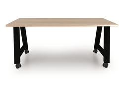 CEF Forge Quickset Table 42"W x 84"L x 36"H with 1.5" UV coated Maple Butcher Block (CEF-FORGE-QSET-4284-BB)