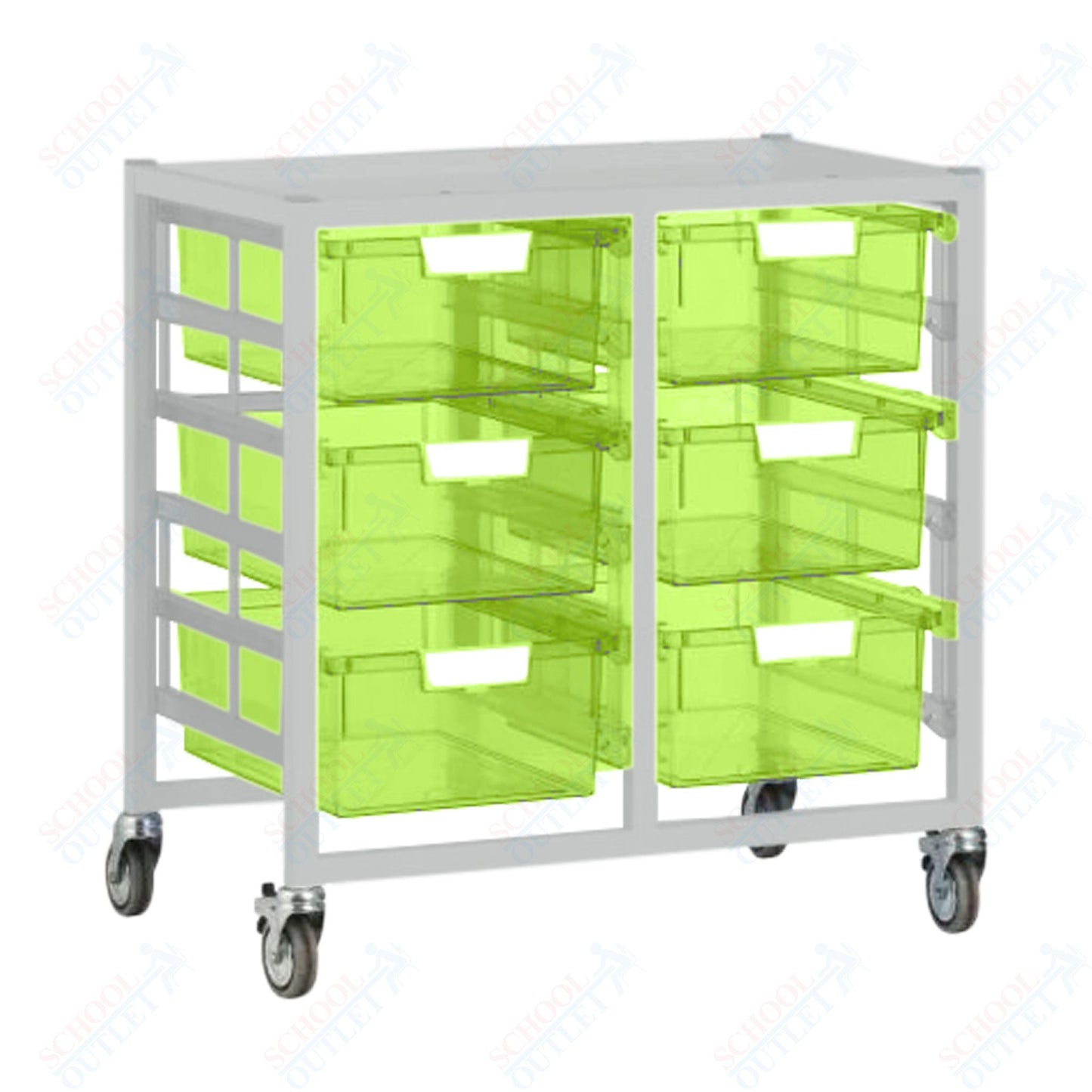 Certwood Swift Cart - Slim Line - 12 Module - Mobile Storage Cart (CRT - CE2101) - SchoolOutlet