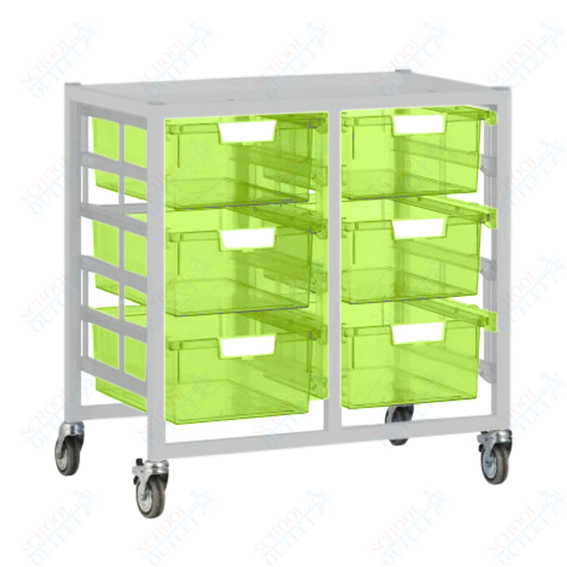 Certwood Swift Cart - Slim Line - 12 Module - Mobile Storage Cart (CRT - CE2101) - SchoolOutlet